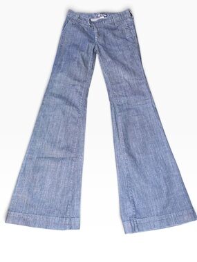 Anlo Vintage-wash Flare Wide Leg Jeans Made in USA Size 26